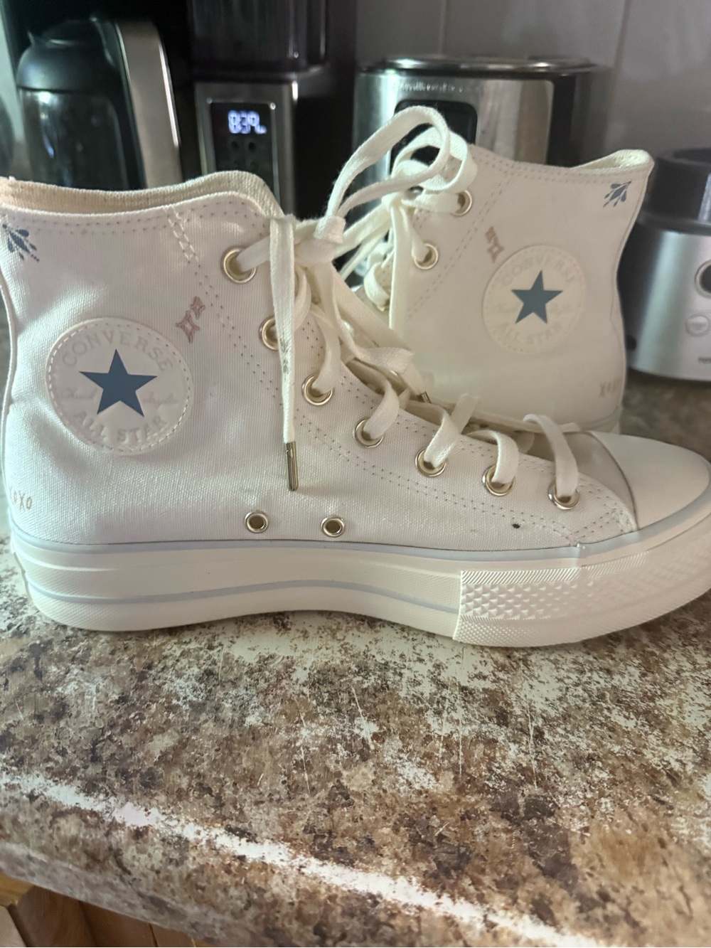 Converse Chuck Taylor All Star Lift Platform Tiny Tattoos High Top Sneakers